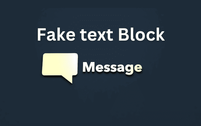 Fake text block message